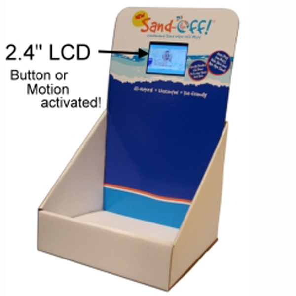 Cardboard Display Stand with LCD Screen