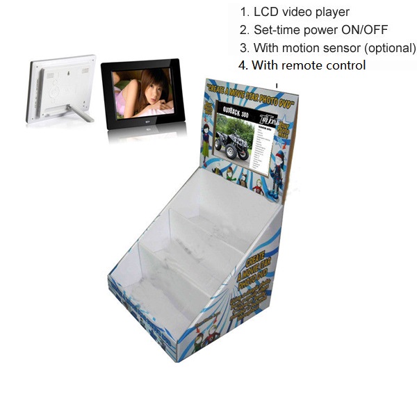 Cheap promotion cardboard lcd display