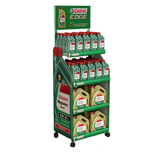 Top Quality Lube/Oil Display With Wheels