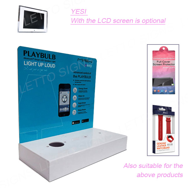 Top Quality Acrylic Retail Display Stands With lcd Screen For Screen Protector